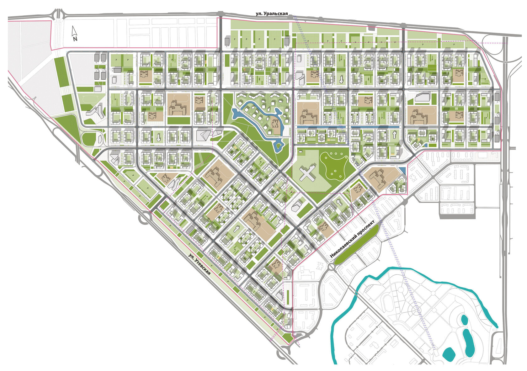 «Южный город» 居住区建设概念设计丨俄罗斯萨马拉丨Archinform-34