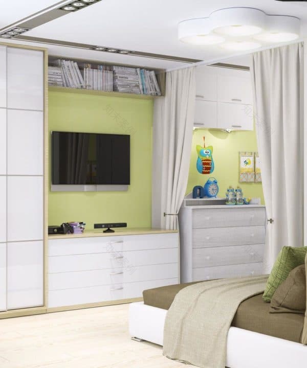 家庭用一居室公寓室内设计-20