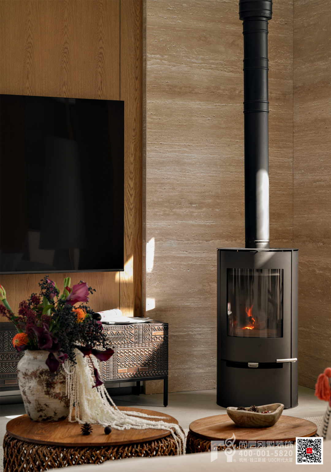 500㎡富春壹号院·木影流光·自然叙事的现代“剪影”别墅丨杭州尚层装饰-16