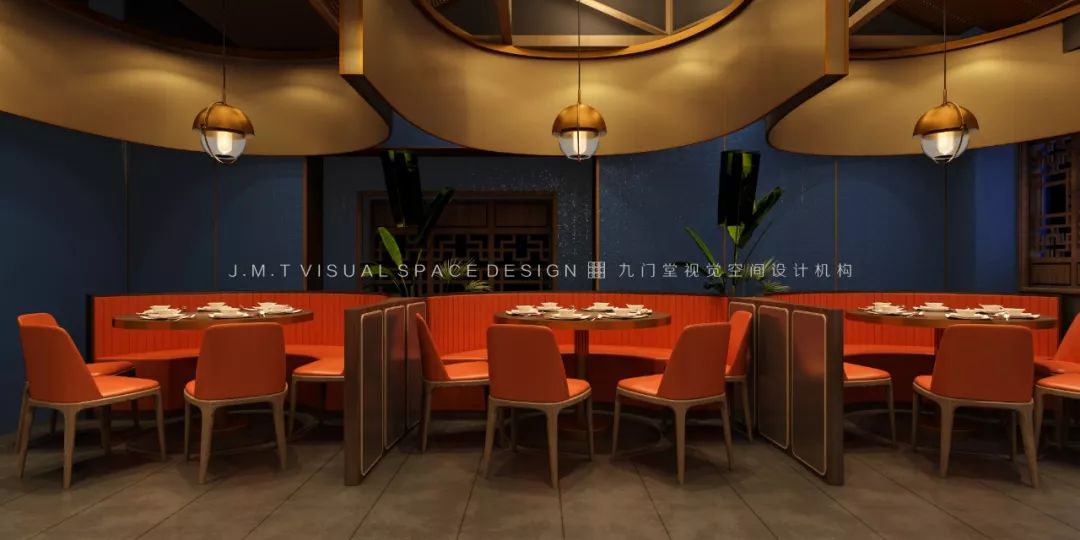 故宫红遇见现代橙,“椒兰殿”湘菜餐厅的视觉盛宴-20