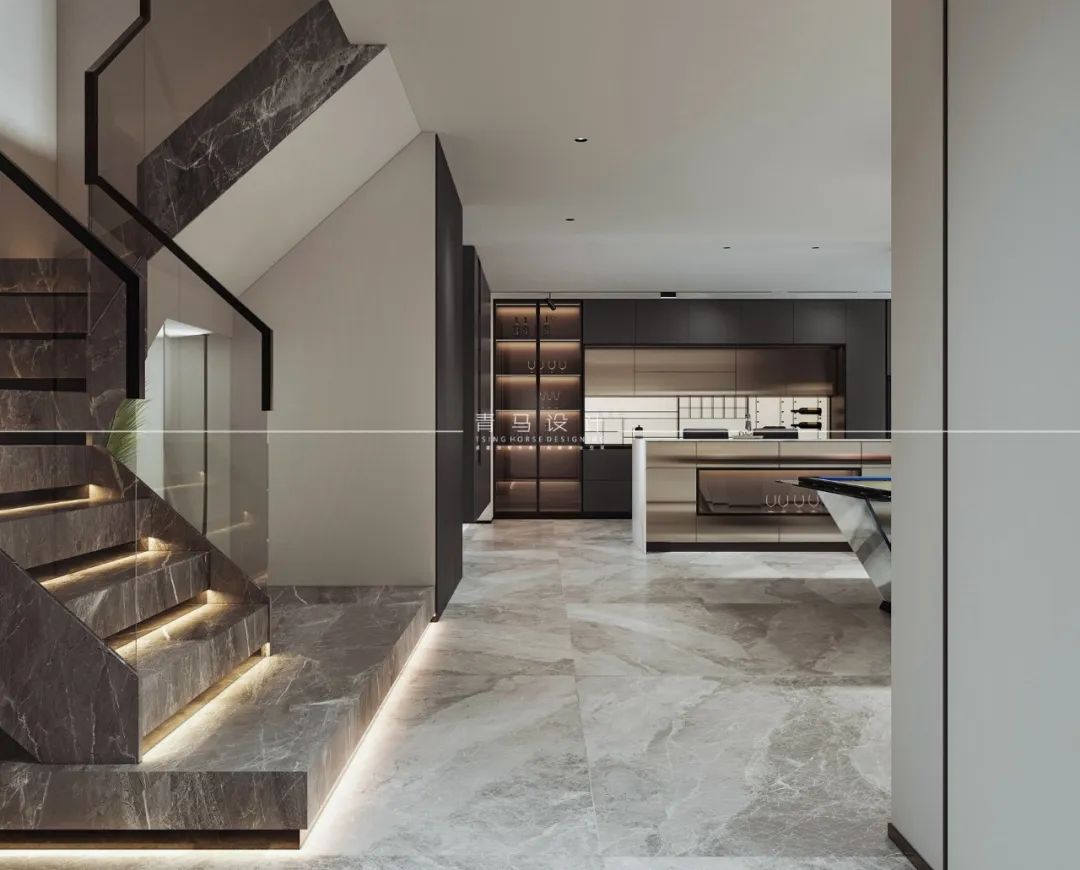 未央金茂府现代轻奢下叠别墅设计丨中国西安丨青马别墅设计-18