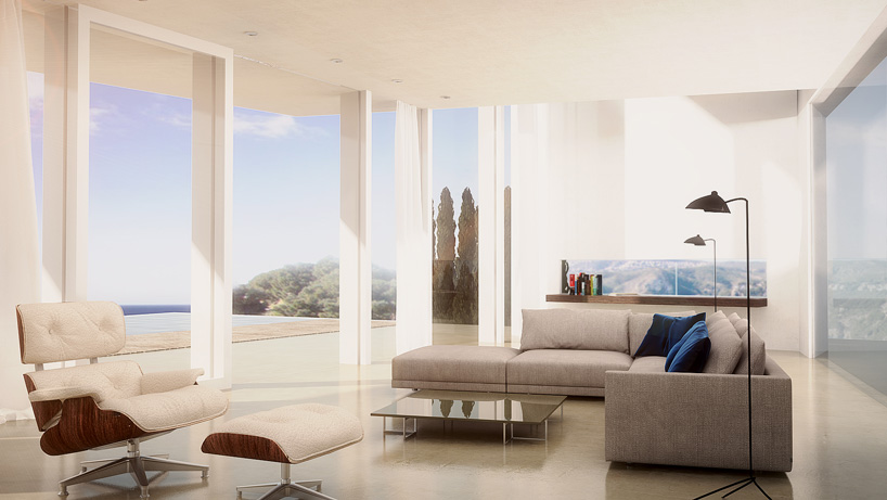 俯瞰地中海的不规则Cala Ambolo住宅-4