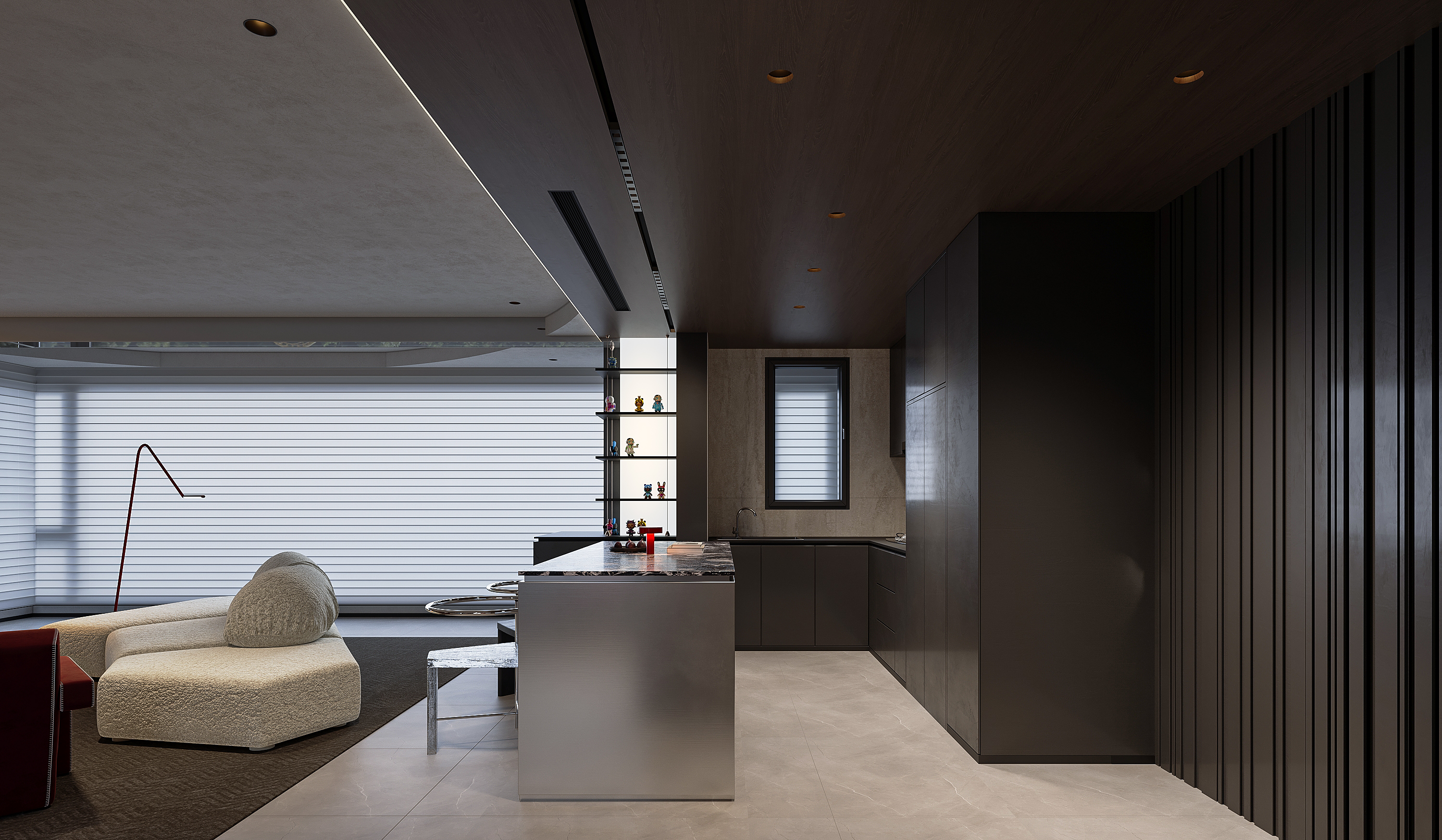 意式极简风室内设计丨金屹效果图团队-6