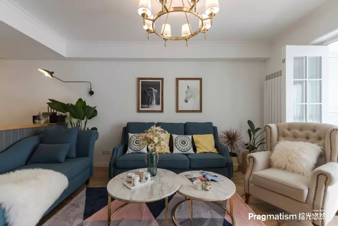 成都 160㎡美式北欧风私宅设计，色彩斑斓的温馨空间-25