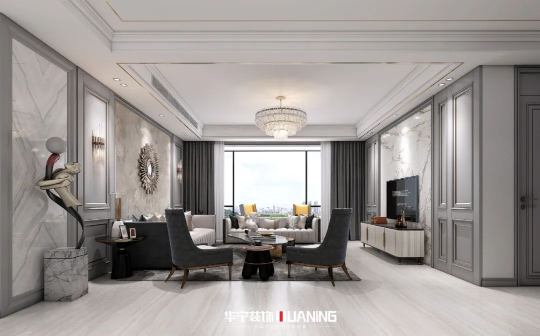 聂敏 | 230㎡美式轻奢雅宅，精致摩登生活-52