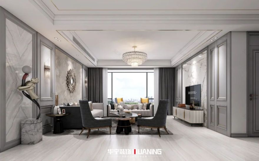 聂敏 | 230㎡美式轻奢雅宅,精致摩登生活-52