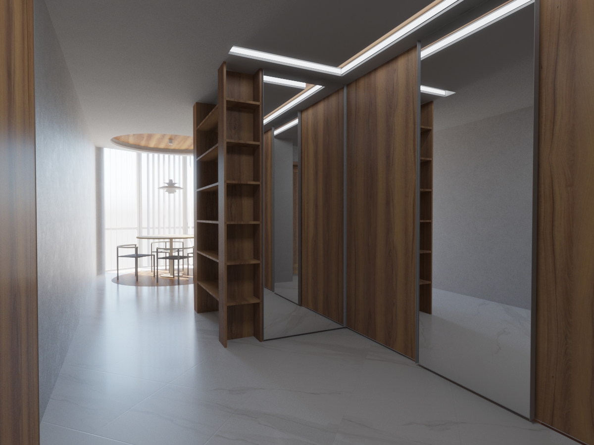 Minimalist design apartment project 65 m2-4