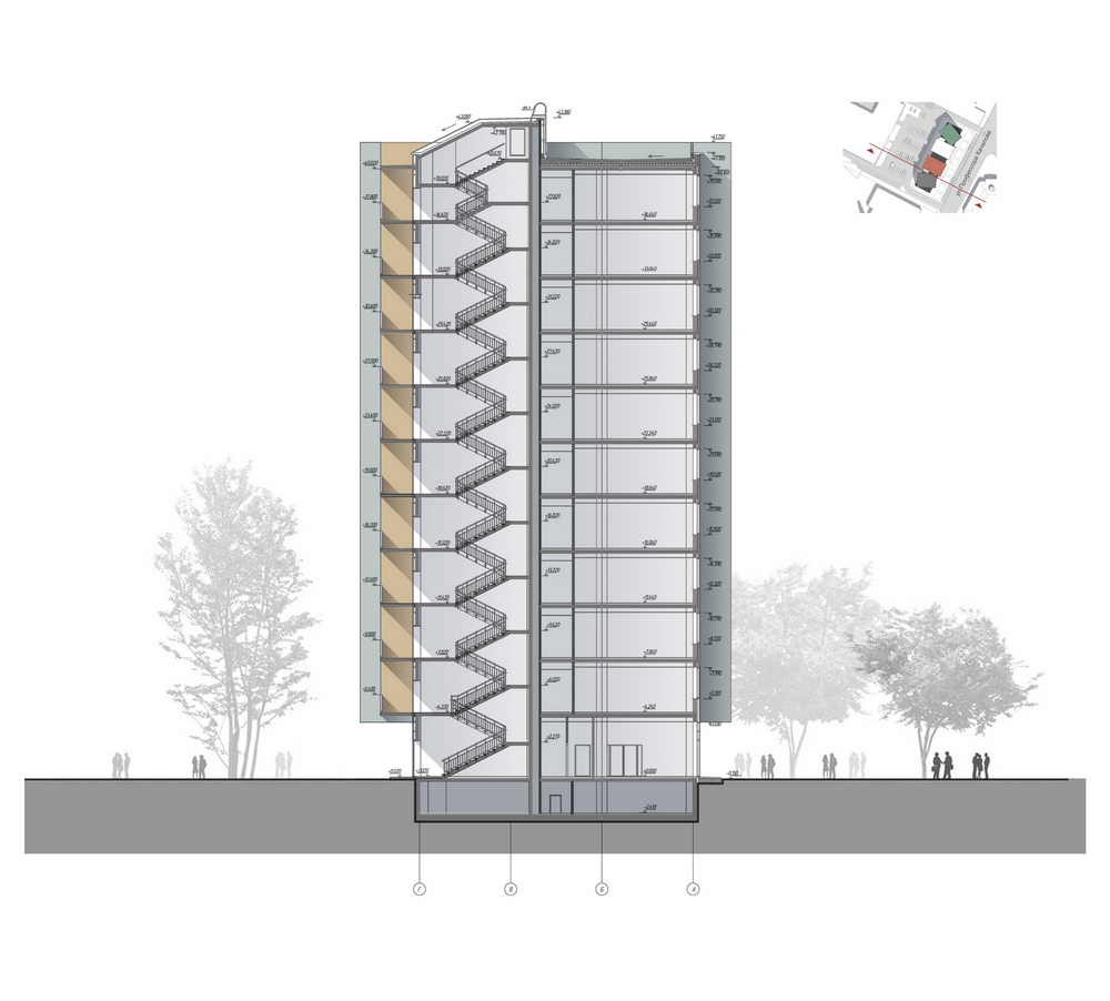 彩色玻璃构建的办公大楼-20