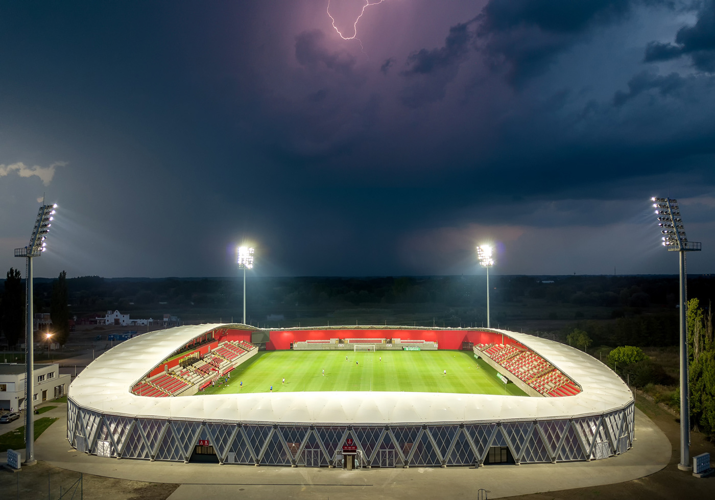 匈牙利体育场的空中视角-5