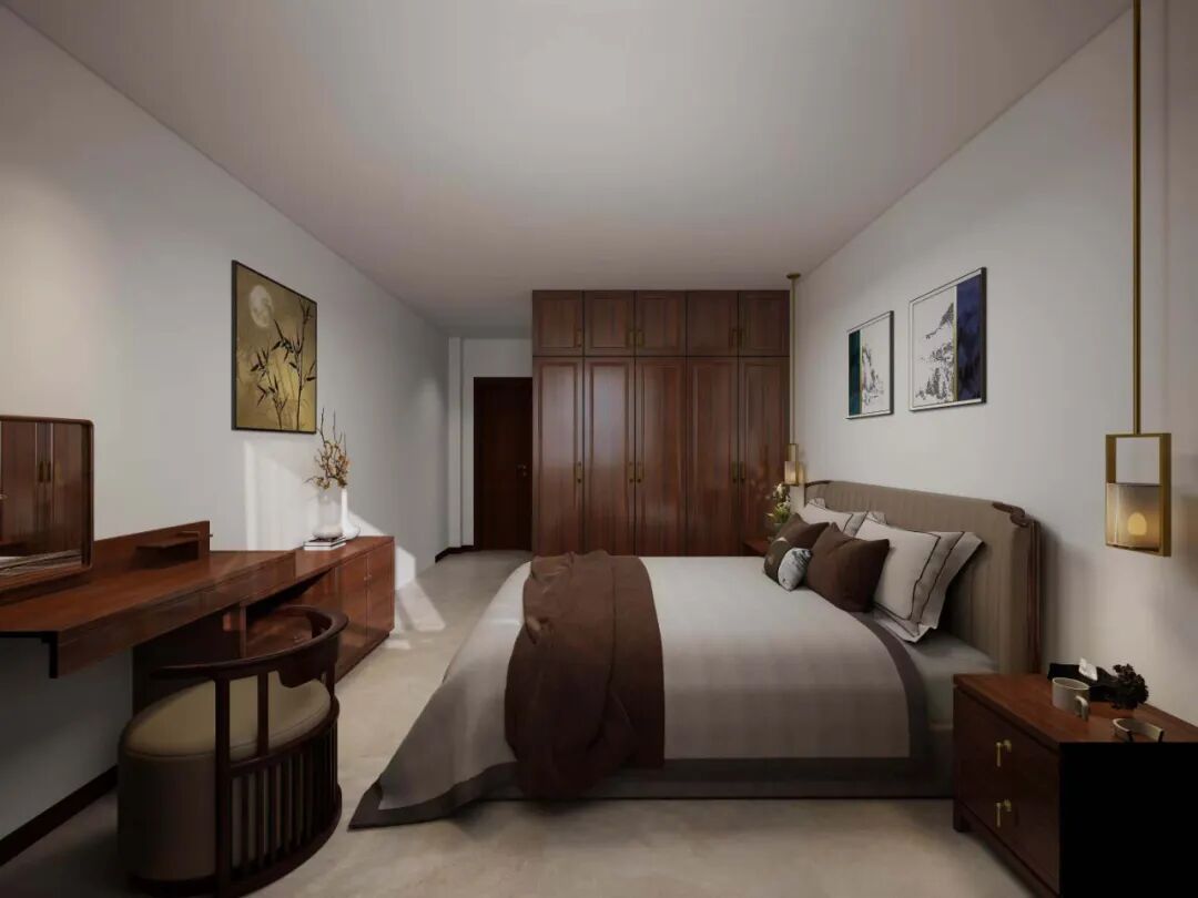 冶金小区|140㎡三居室新中式案例-34