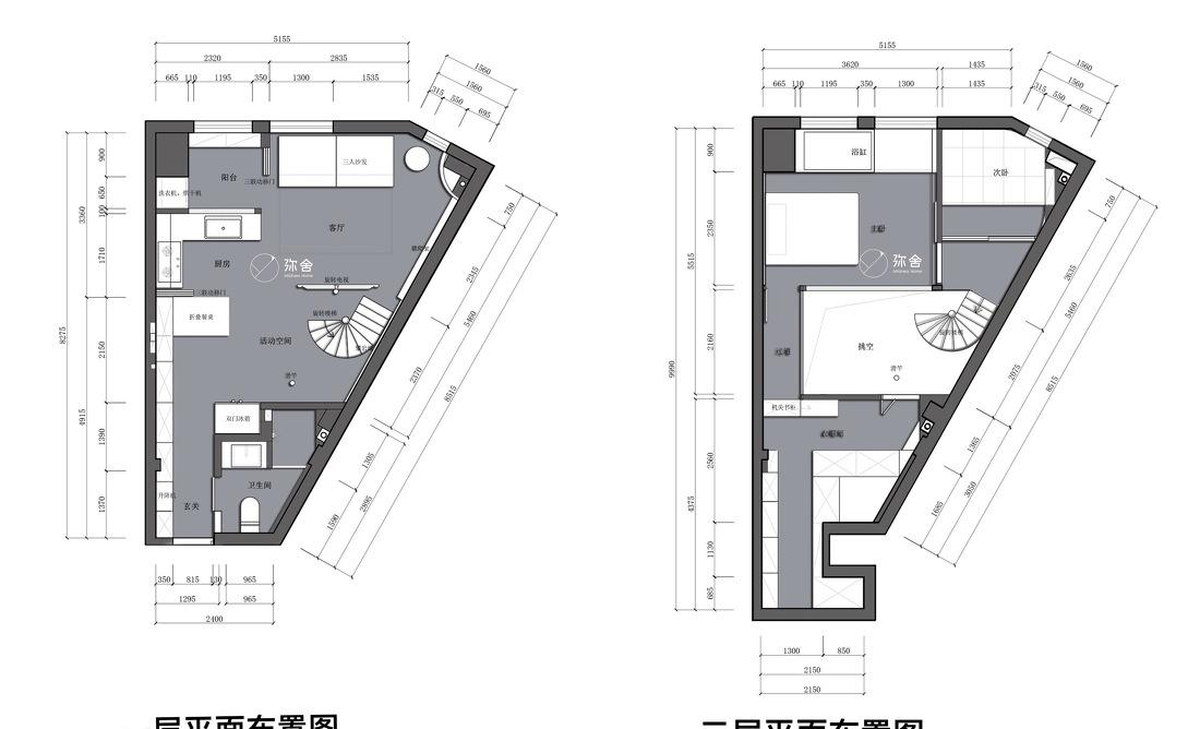 45 平异形 loft 公寓设计-2