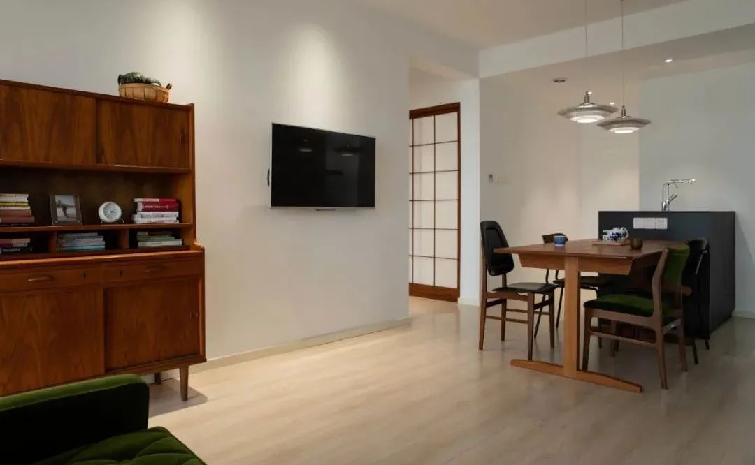 92㎡一人居,起居室,岛台加三分离,满满日系风-25