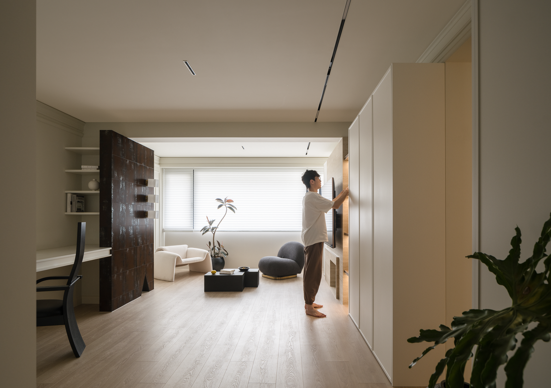 餐厨一体大洄游感知极简法式的浪漫与轻盈-8