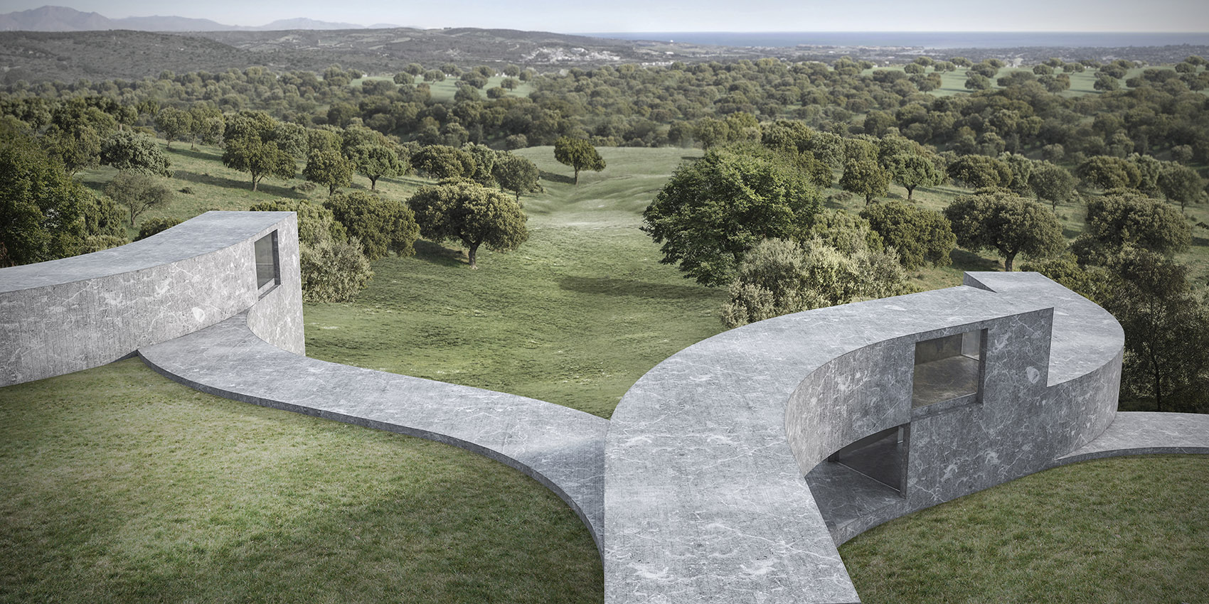 穿梭在绿野 & 拥有七个花园的条形元素住宅，西班牙 / Fran Silvestre Arquitectos-3