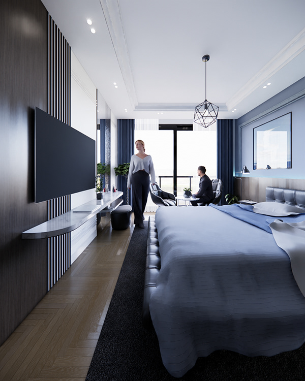 主卧室设计丨阿尔及利亚丨SAHLI FATEN-11