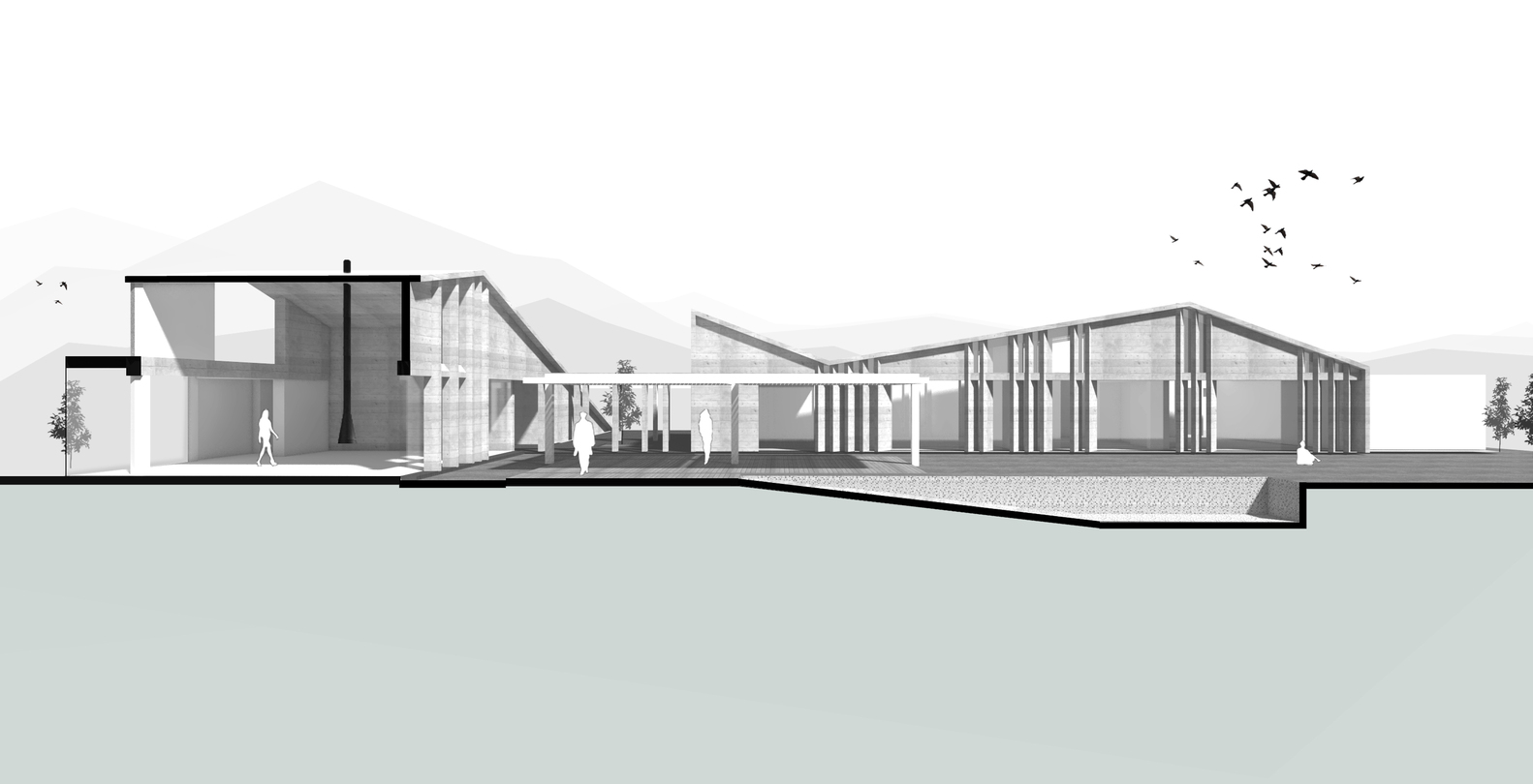 沙漠山丘中的 MW House | 绿意盎然、环境对话的休闲住宅-60