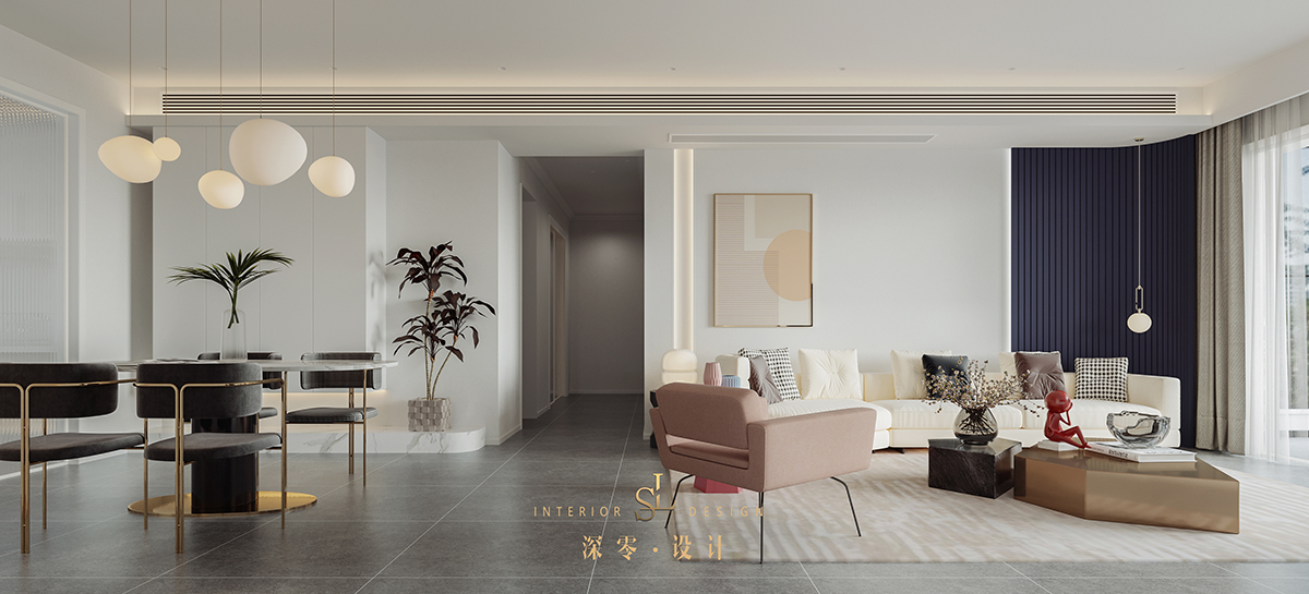 合肥深零设计新作 | 绝佳配色+隐形设计，打造张弛有度的时尚暖居！-2