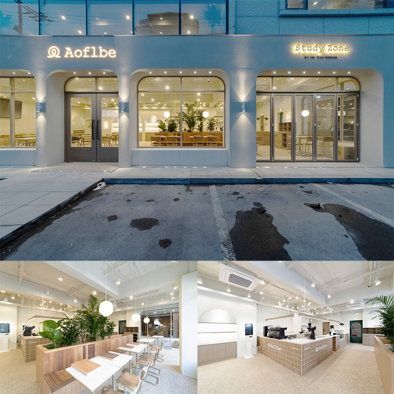 240 平现代白色&木质咖啡厅设计-1