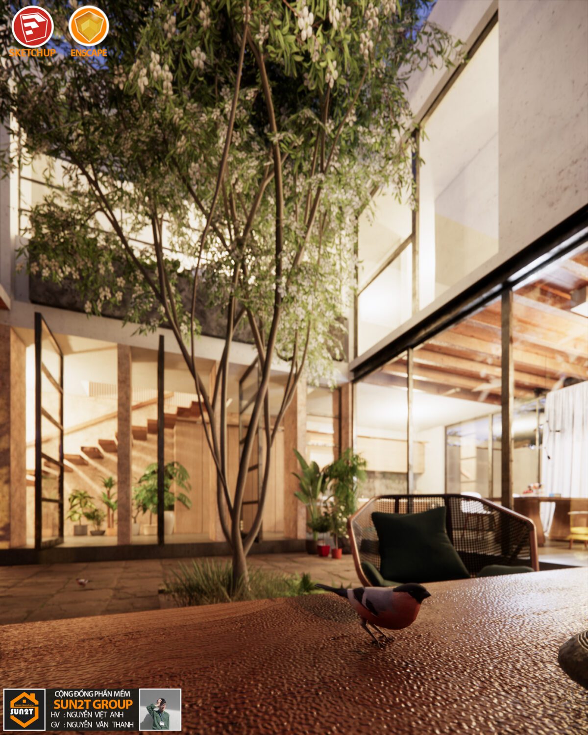 SketchUp 房屋外部模型丨Nguyen Viet Anh-7