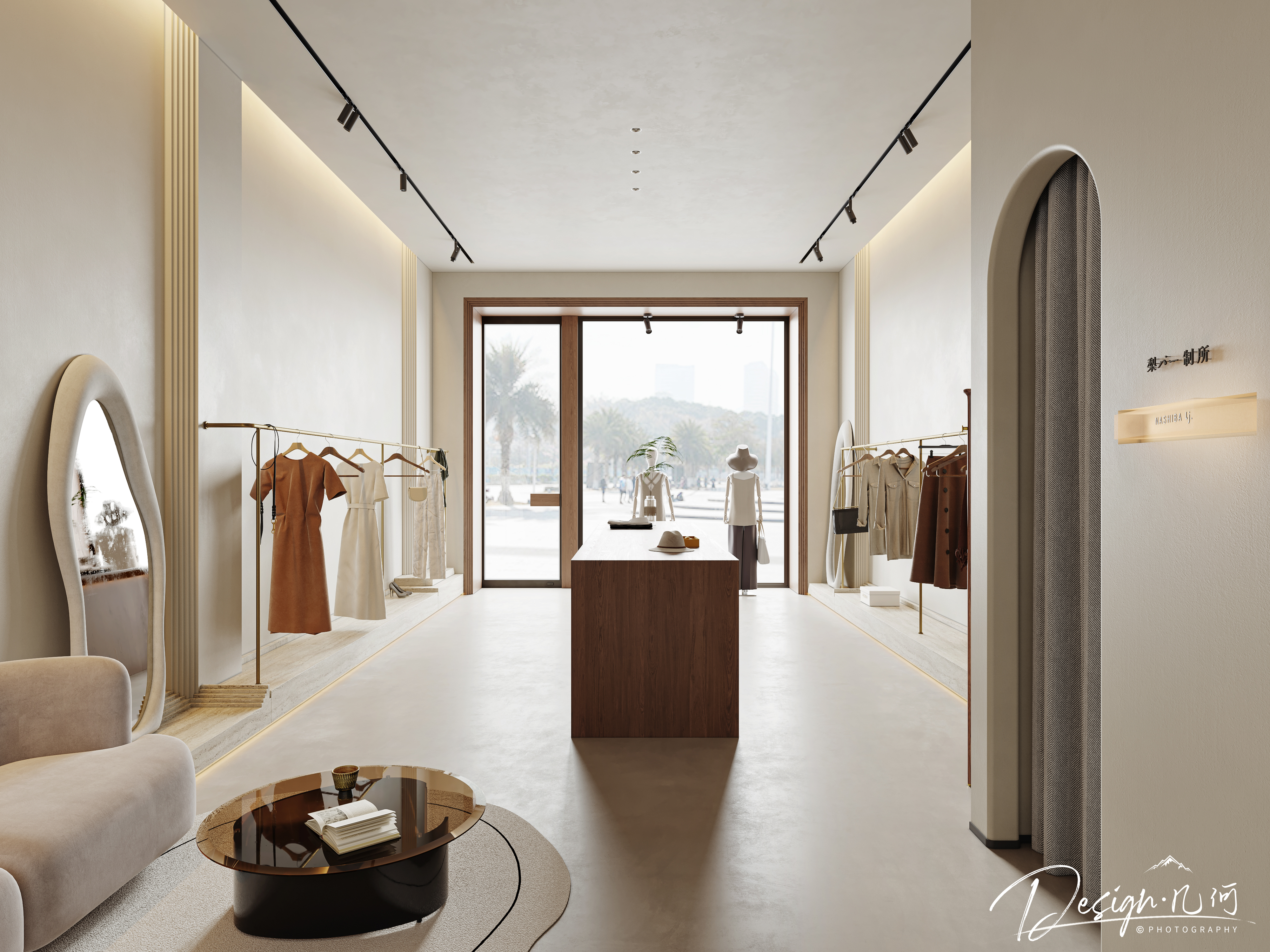 几何空间视觉表现 | 玛奇朵侘寂风服装店-2