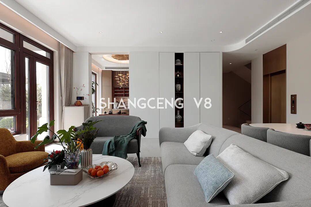 尚层V8实景|480㎡现代别墅，打破传统居住边界，聚焦空间，关联自然-23