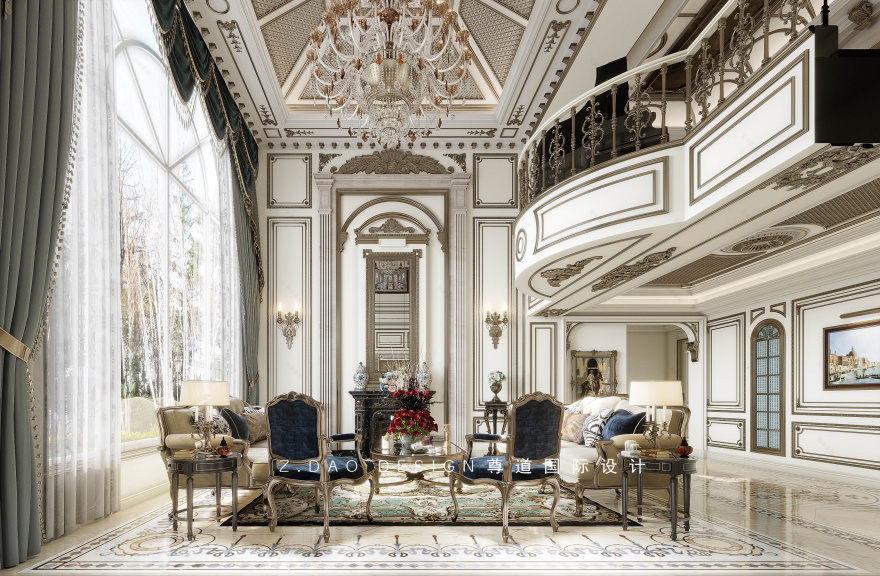 《莱茵河畔》黄山纳尼亚小镇法式宫廷风别墅设计丨中国黄山丨合肥尊道国际设计-14