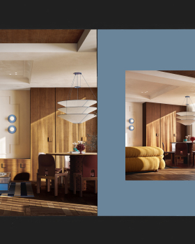 Calm living space designed for comfort