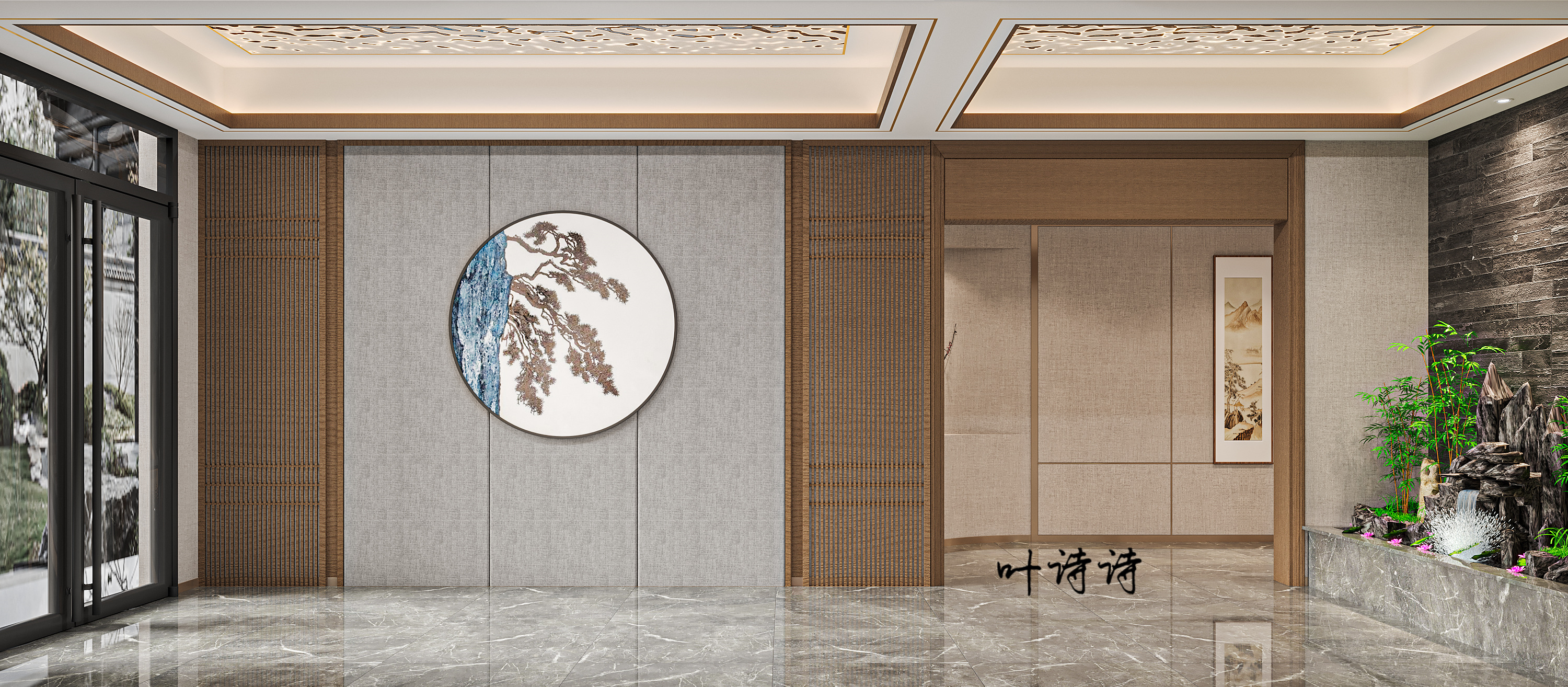 当艺术邂逅生活，会所装修效果图演绎空间灵魂-1