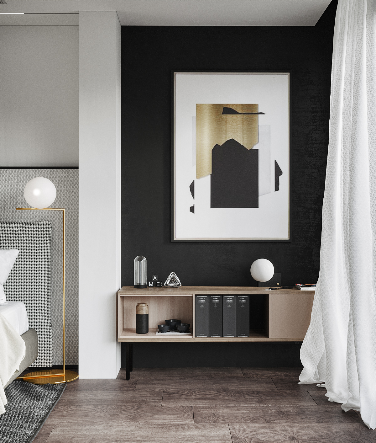 现代侘寂轻奢客厅设计-14