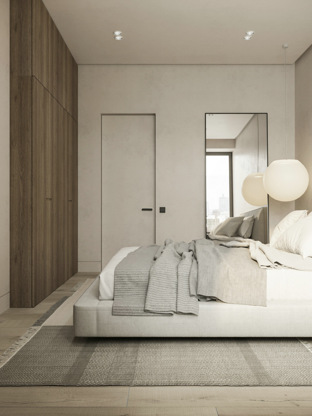 94㎡高级灰色系公寓设计-12