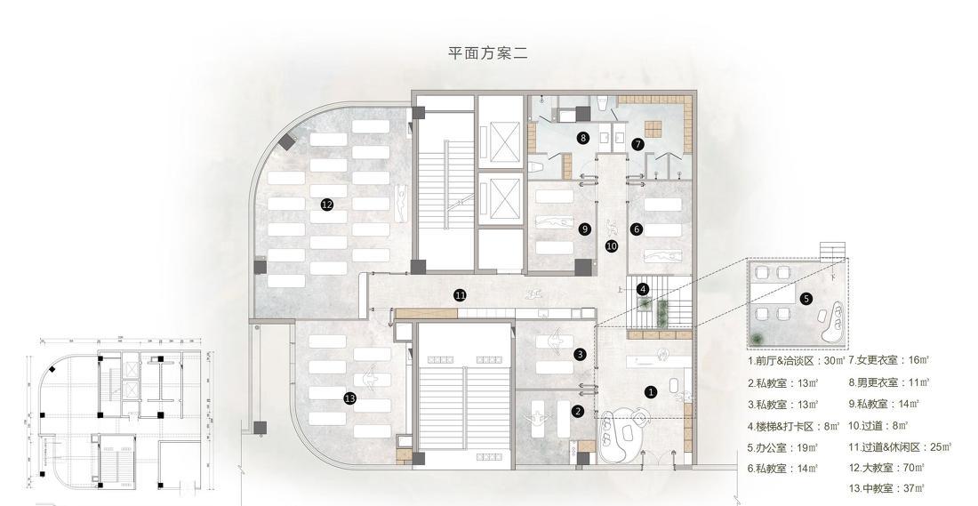 自在瑜伽馆 | 灰调空间的层次魅力-22