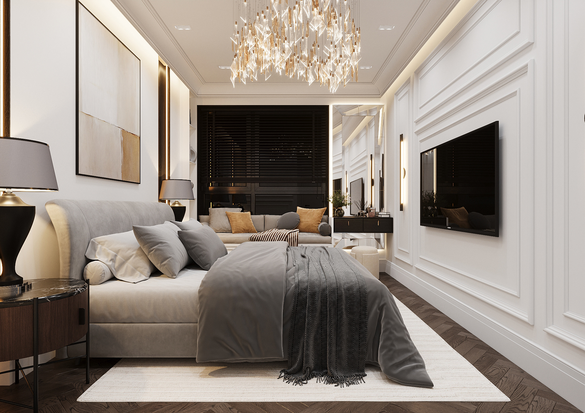 BEDROOM INTERIOR. DESIGN + 3D VISUALIZATION-3