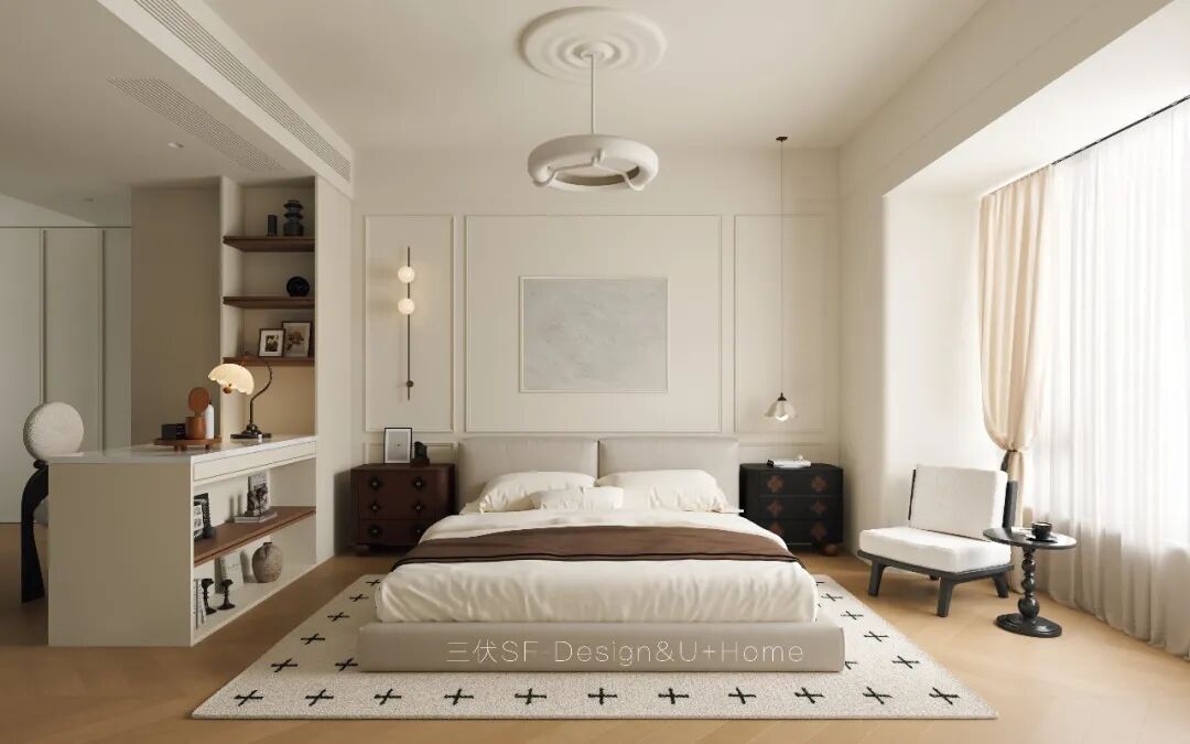 三伏新作丨142㎡法式中古风,四房改两居的温柔相遇-66