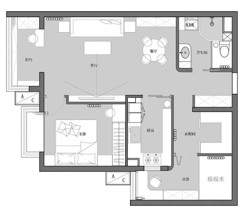 85平旧房变婚房丨中国成都丨丰立装饰-9