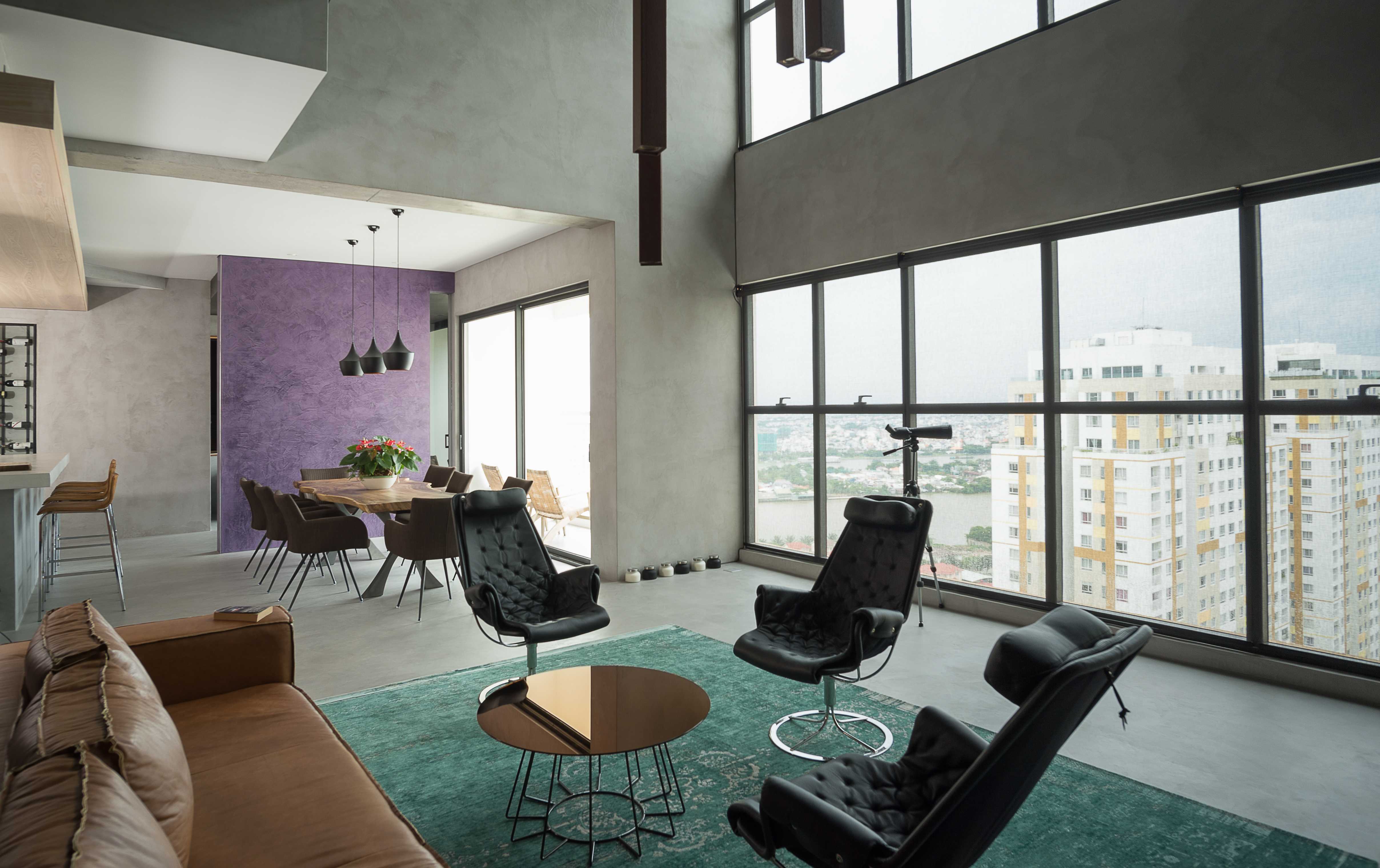 越南胡志明市顶层公寓现代工业设计-5