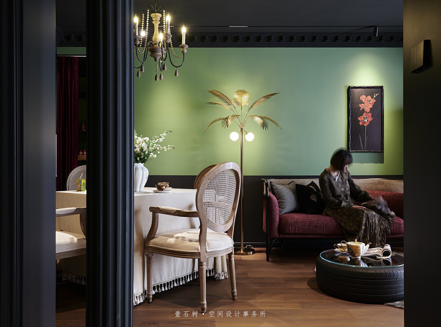 荣誉花园复古风格设计丨壹石樹空间设计事务所-15