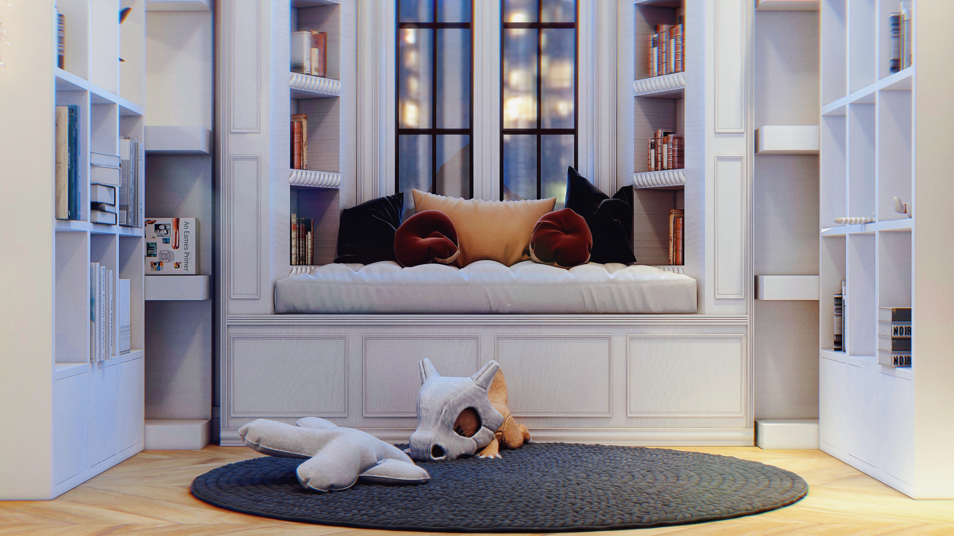 黑白调的温馨儿童房设计-30