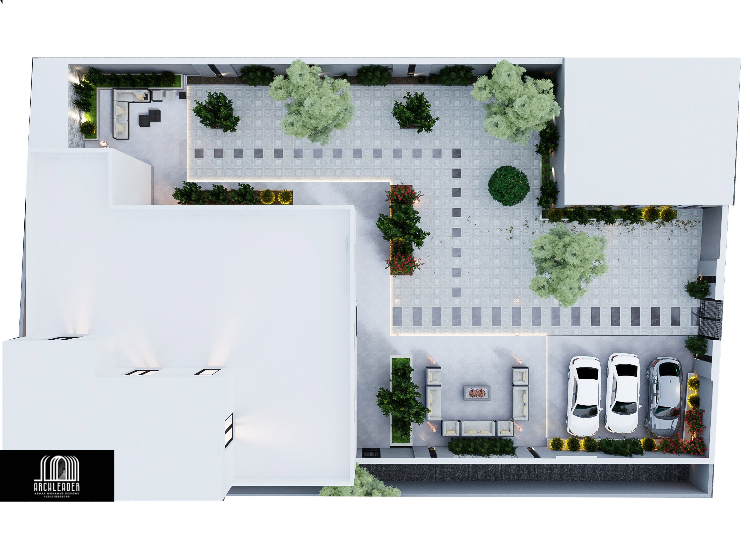 Simple Villa Landscape Design in KSA-10