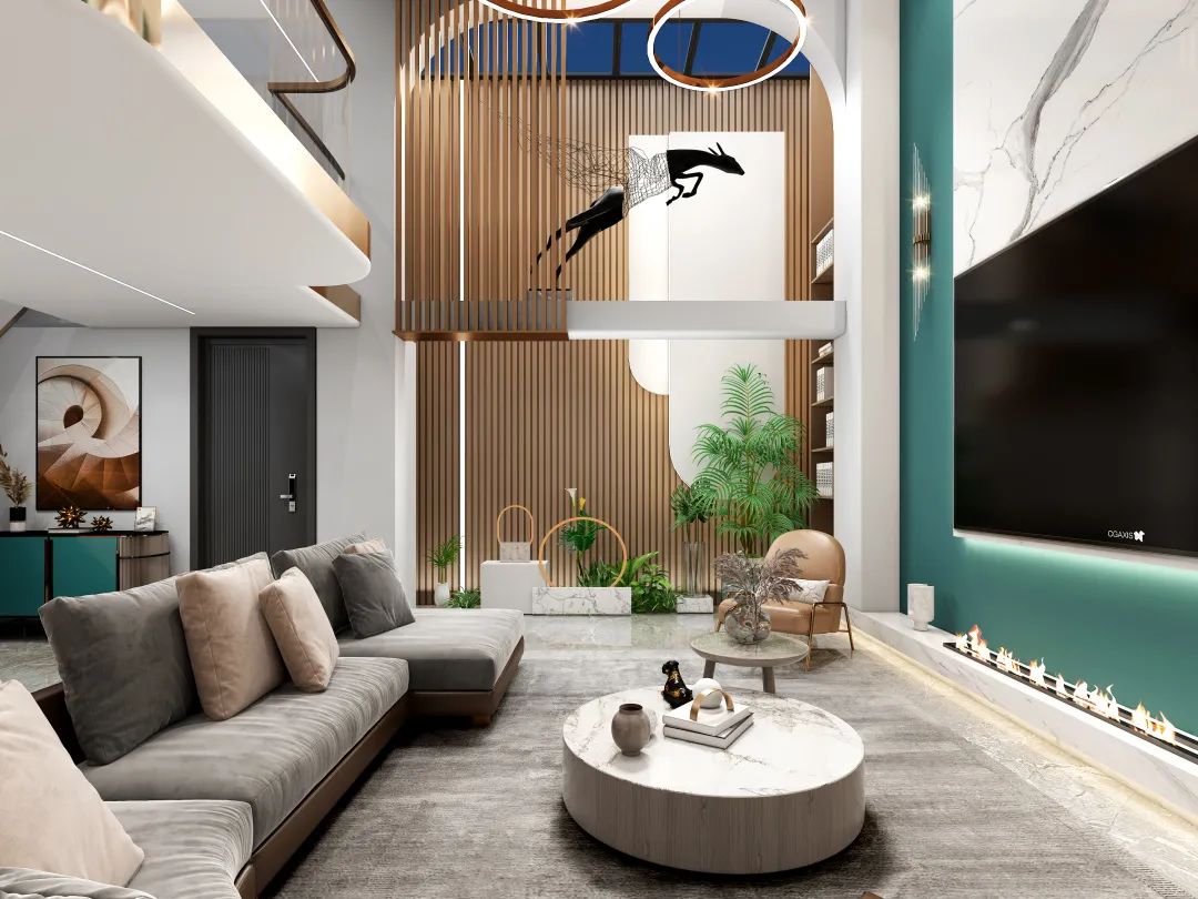 荣恒装饰 | 富力·湖州壹号 300㎡ 美式轻奢【破晓】-0