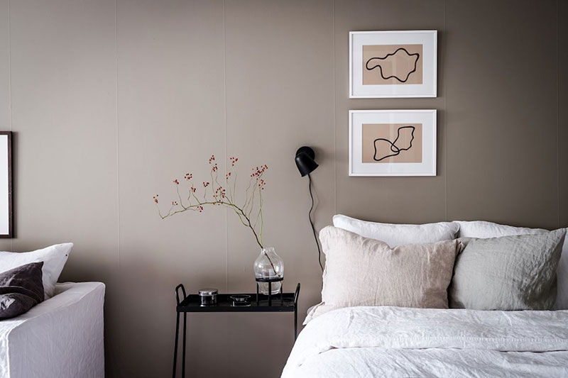 暗色调瑞典小公寓，舒适实用空间利用-7