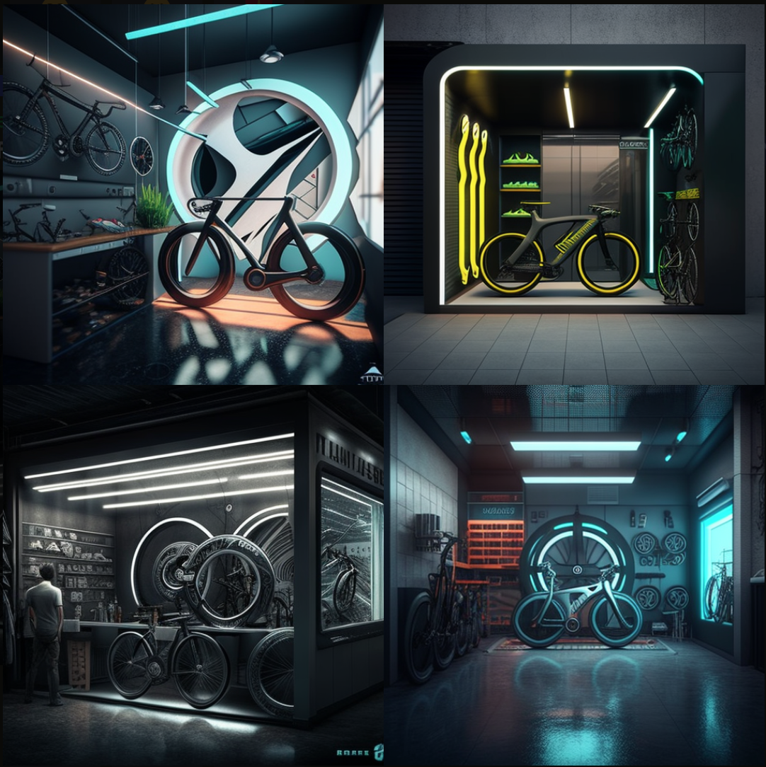 AI作品｜自行车店铺空间设计-4