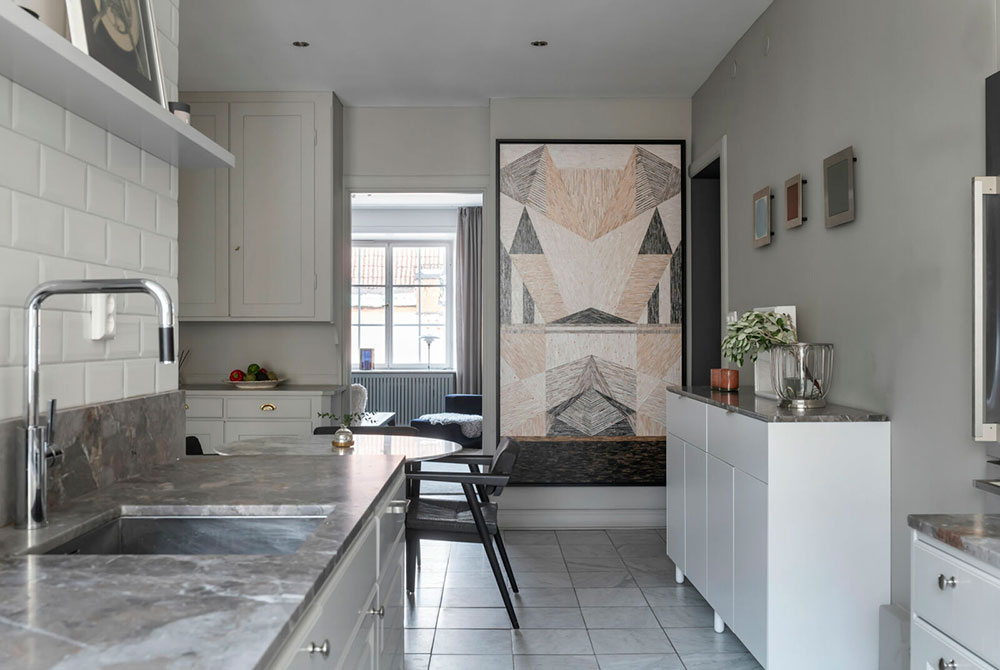 瑞典斯德哥尔摩优雅艺术公寓设计-8