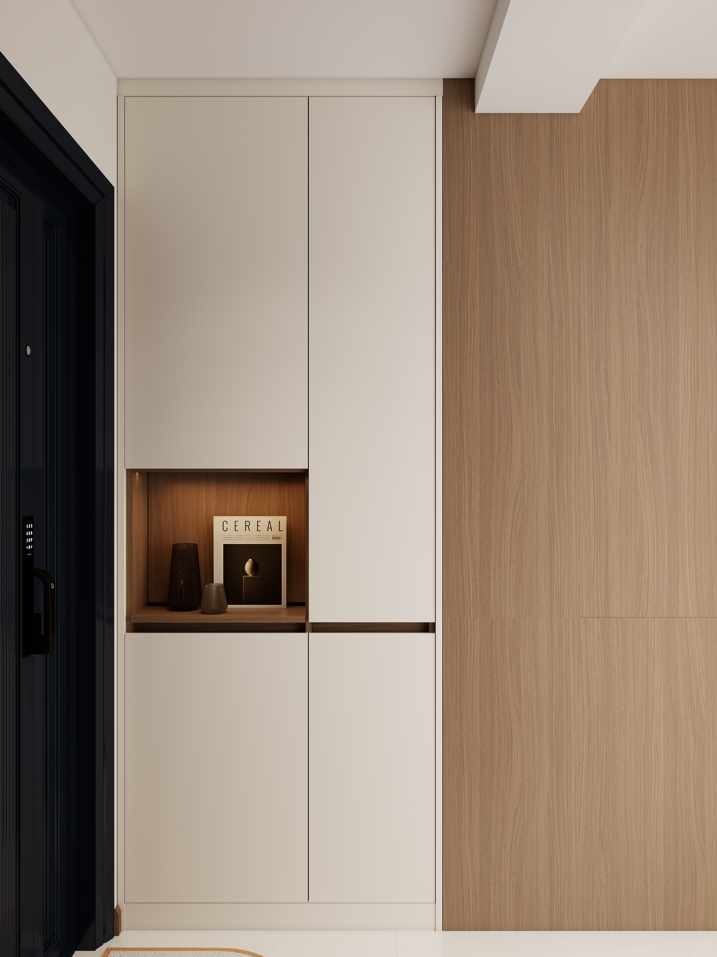 现代风格：原木和白色的融合之家-11