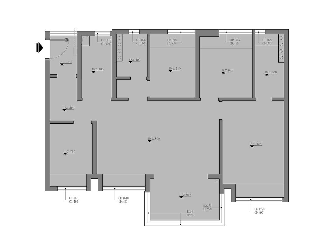 地升幕布++旋转餐桌·116m²精装房改造丨中国广州丨吴思昊-4