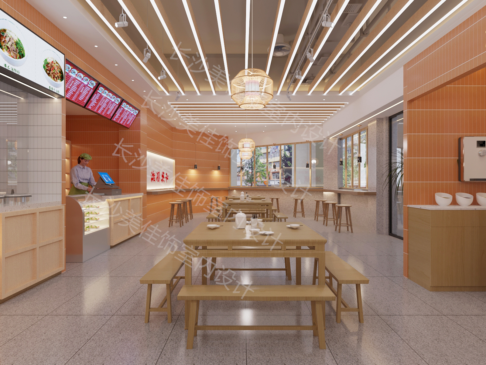 长沙粉店设计（湘顺兴和粉店梅溪湖分店）-5