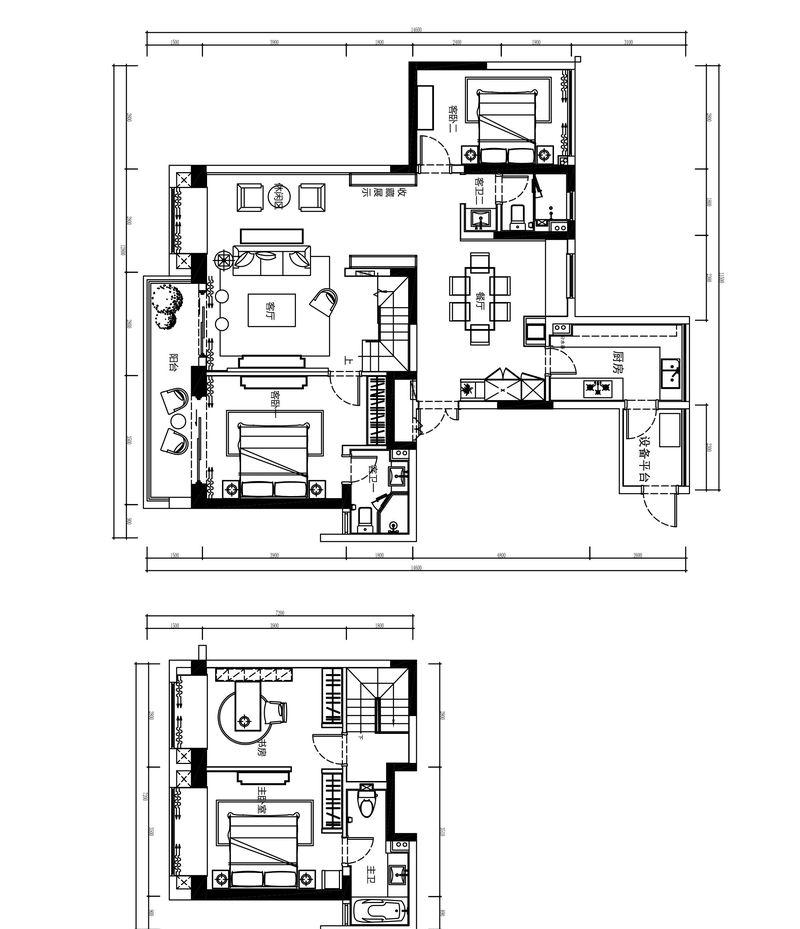 苏州新高·海胥澜庭143㎡户型软装设计-12