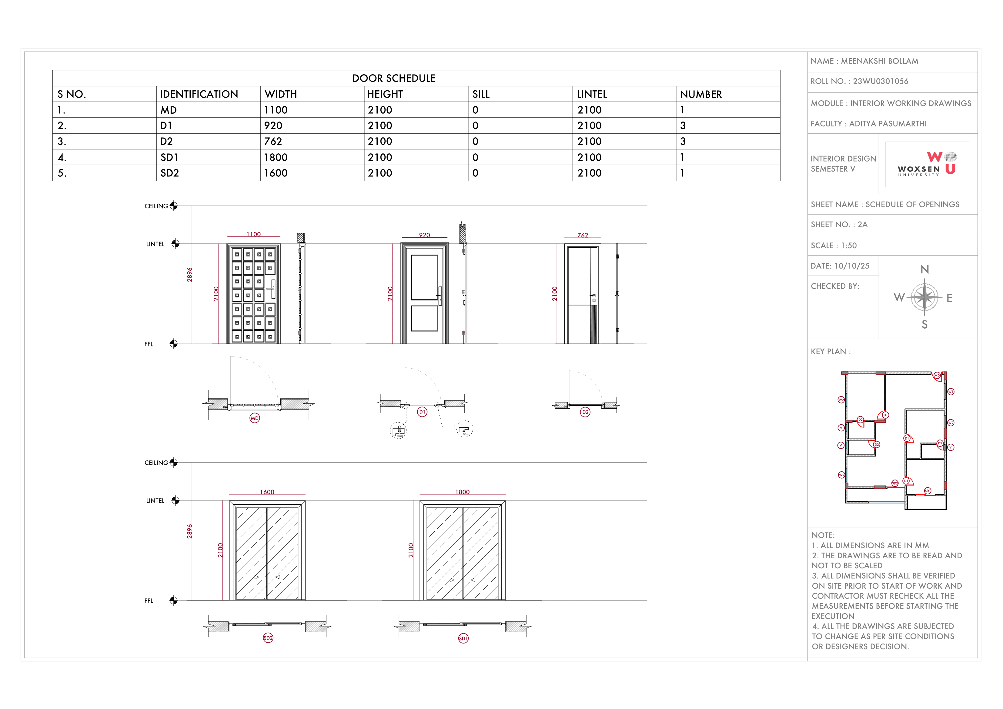 Interior Working Drawings - 2BHK Home-9