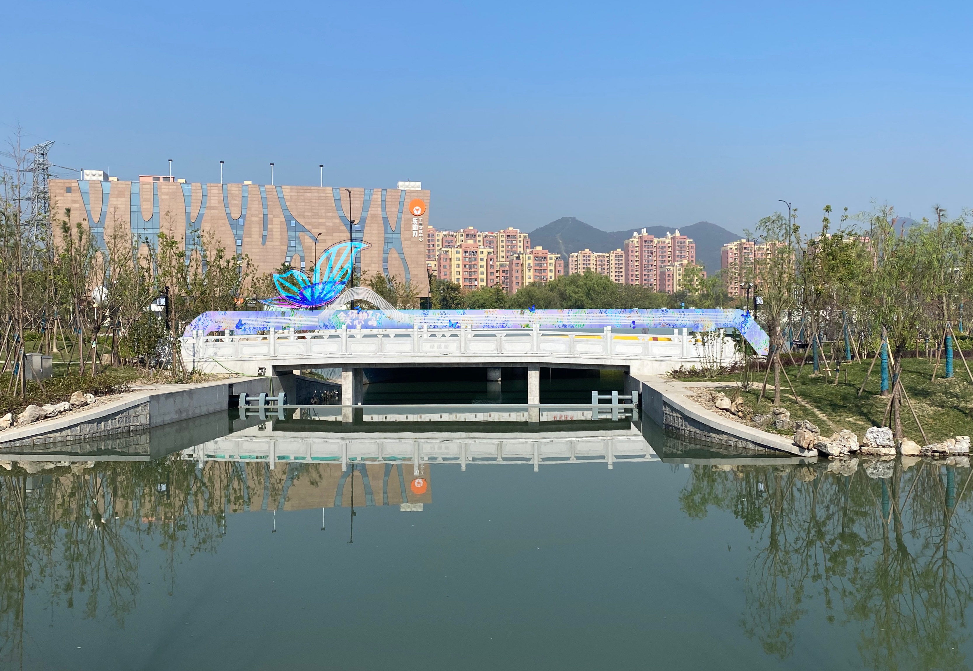 杭州桃花湖公园夜景灯光亮化丨中国杭州-15