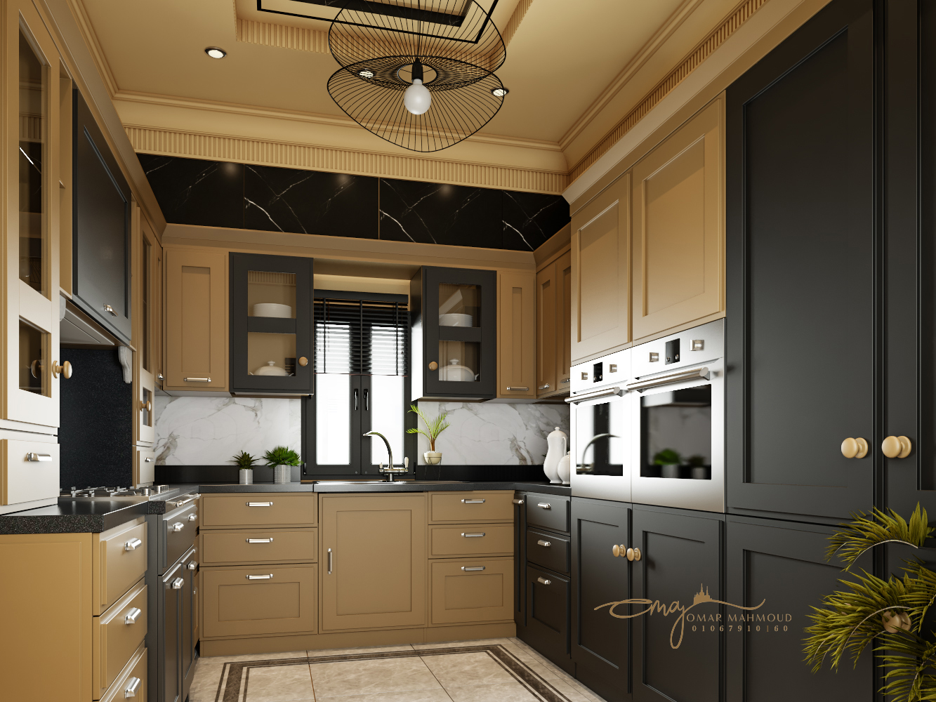 new classic interior design house 120m-14