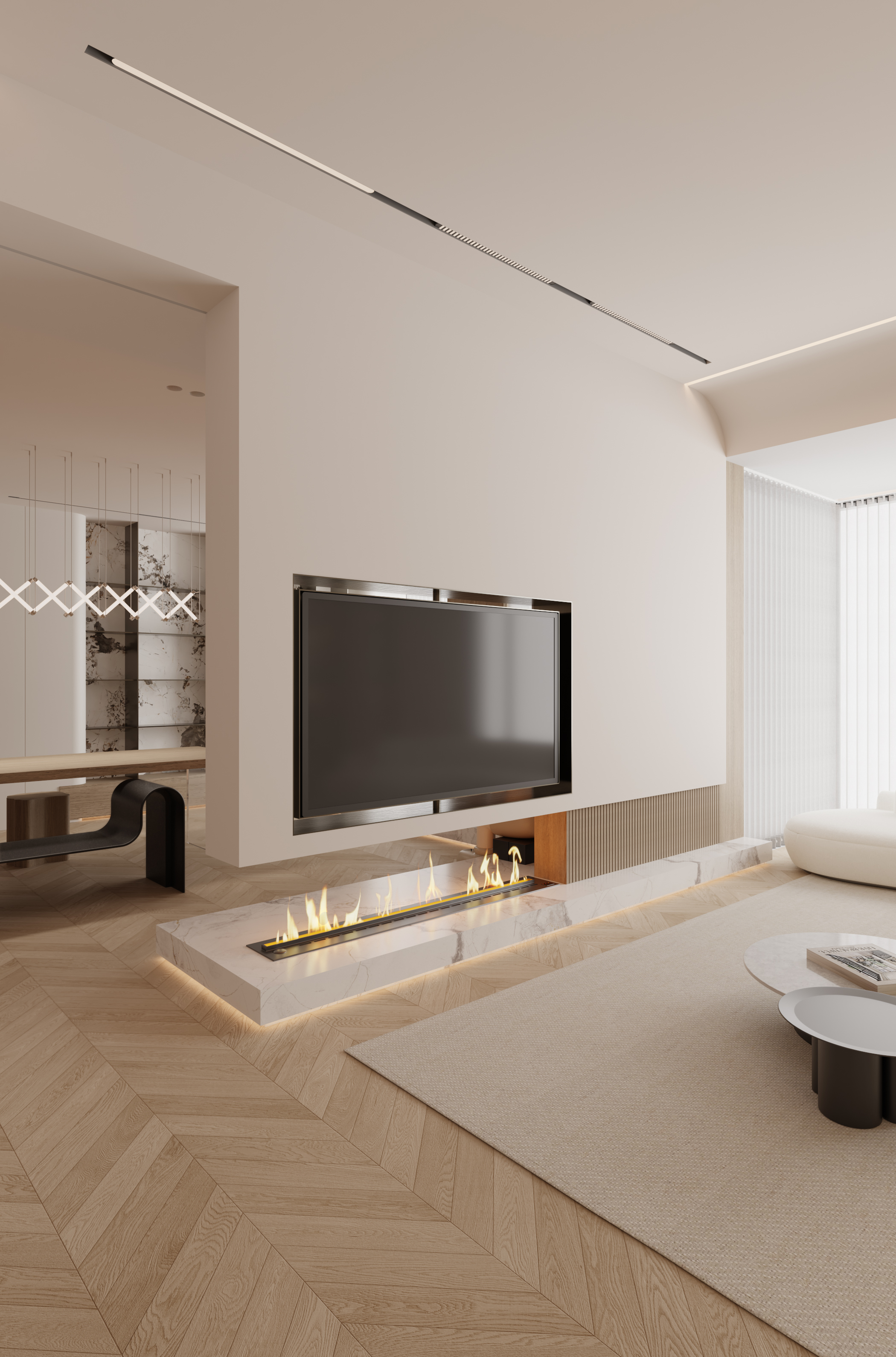 现代奶油风大平层-0